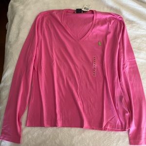 Ralph Lauren Sport 100% Cotton XL pink long sleeve!!